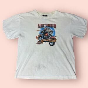 Vintage Harley Davidson thrashed t-shirt cropped small medium tee